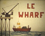 le wharf de Cotonou-dessin-titre du film d'archive le wharf, 1958 le wharf de Cotonou-image d'archive du bénin, cinémémoire